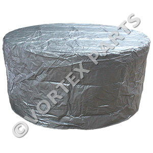 Full Protection Cover - 7ft (2133mm) Round Silver Vinyl