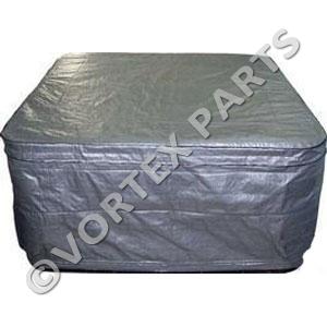 Full Protection Cover - 8ft (2438mm) Square Silver Vinyl