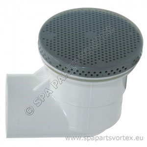 1.5 inch 90 Low Profile Suction or Drain Grey