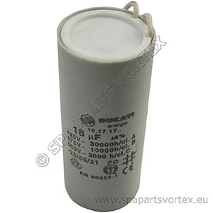 (630-6027) Marquis 18 mfd Capacitor with leads (New)