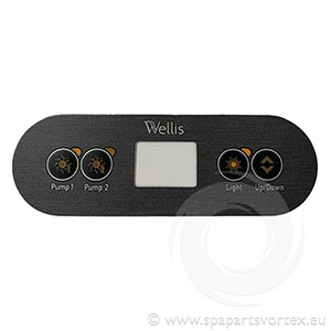 Wellis Control Panel Overlay - IN.K300 (2 Pump) With Logo